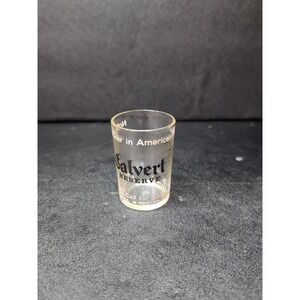Calvert Reserve Logo Shot Glass, Vintage Barware, Nothing‎ Finer Glassware